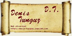 Denis Tunguz vizit kartica